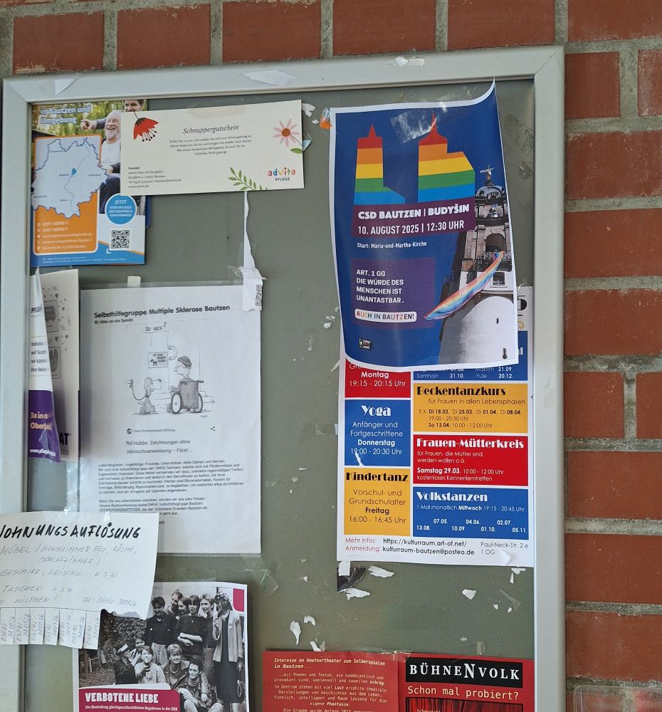 Werbung für den CSD in Bautzen 