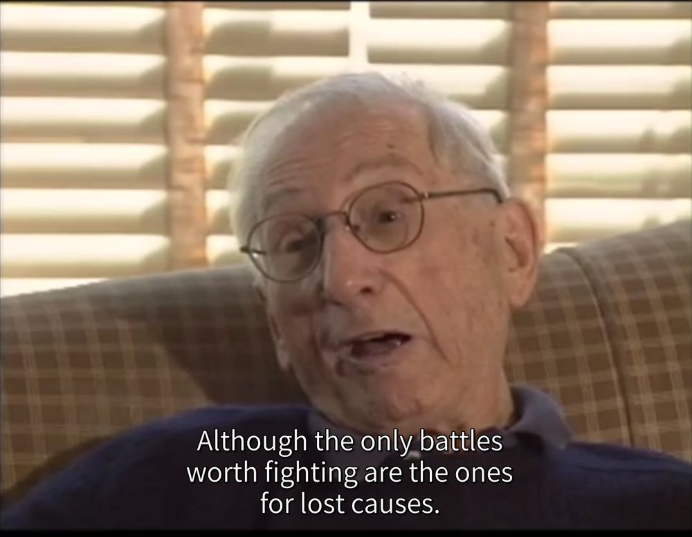 Although the only battles worth fighting are the ones for lost causes.