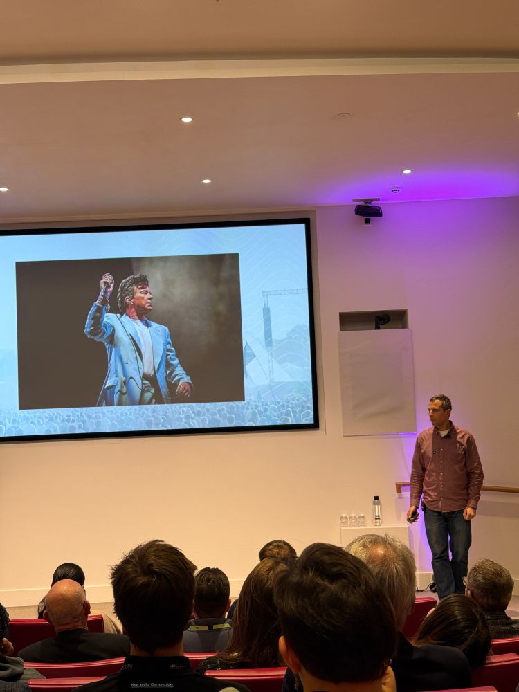 Rick Astley Rick rolling us on stage