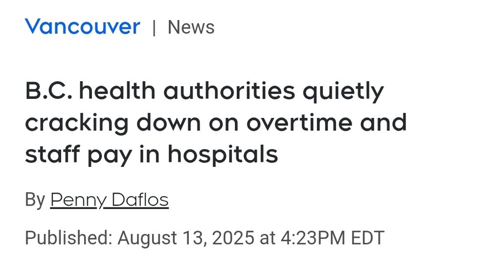 CTV screenshot

B.C. health authorities quietly cracking down on overtime and staff pay in hospitals

By Penny Daflos

Published: August 13, 2025