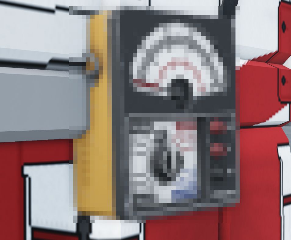 A blurred object hanging off a Roblox Character.