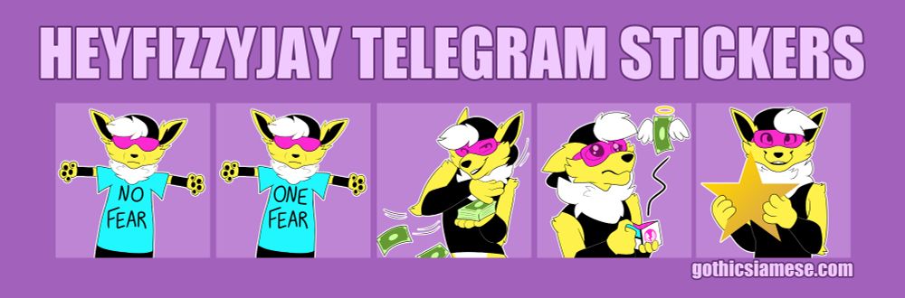 Telegram Stickers from left to right: No/One Fear Meme, Spending money, Money gone and Gold Star meme featuring HeyFizzyJay's Jolteon.
