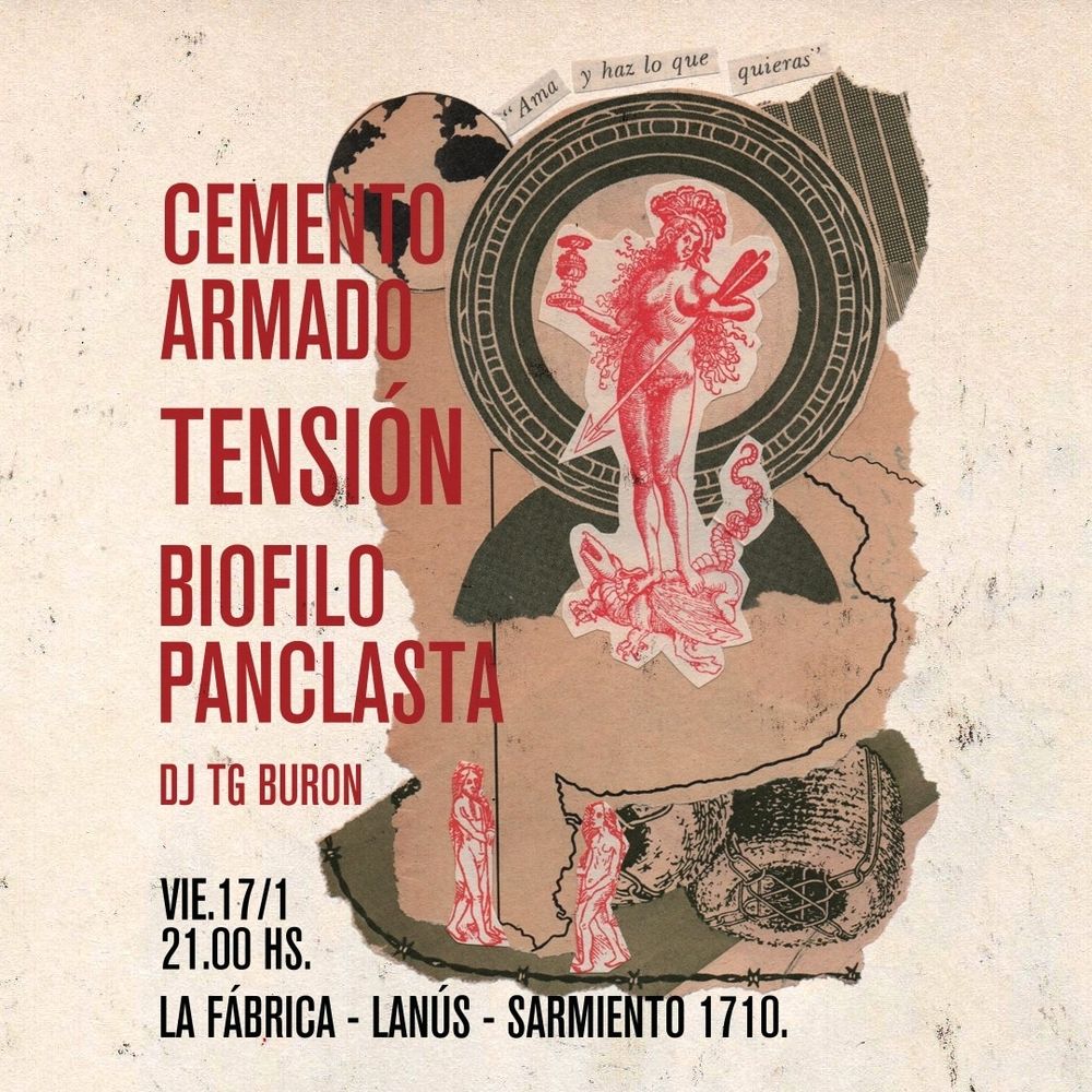 Tension, biofilo panclasta, cemento armado, Lanús, punk, hardcore, en vivo