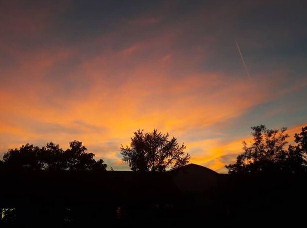 Sonnenuntergang über der Stadt 