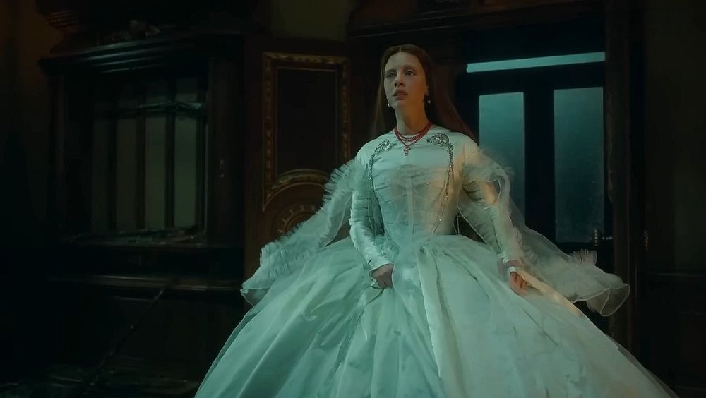 Mia Goth as Elizabeth/Bride of Frankenstein. 