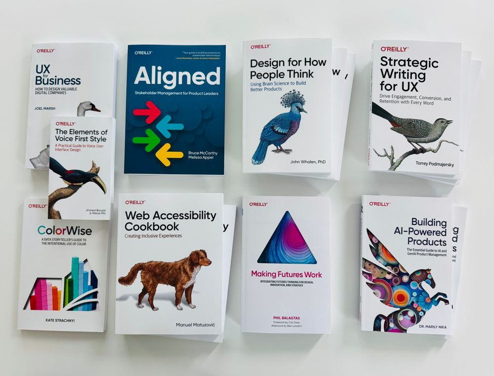 9 different UX books from O'Reilly
