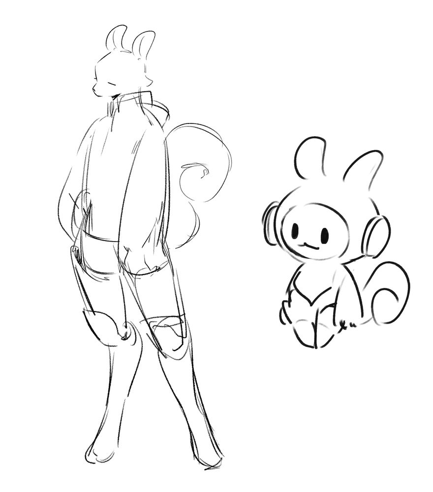 rough ideations of what blob's "real" forms would be like, left is just an anthro version of blob with mech legs and right is another ideation of blob as some deep sea diver of sorts