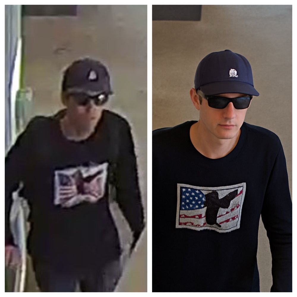 alleged pic of the alleged shooter allegedly. original on the left, cleaned up by shitty AI on the right