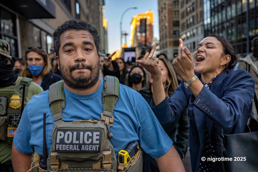 One of the pictures of the NYC lady who gave the fed goons an absolutely heroic amount of shit after standing in front of their wuss-ass mobile units