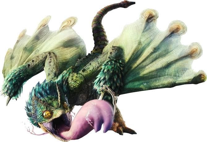 Pukei Pukei Monster Hunter

Feathery winged creature thingy with big pink tongue