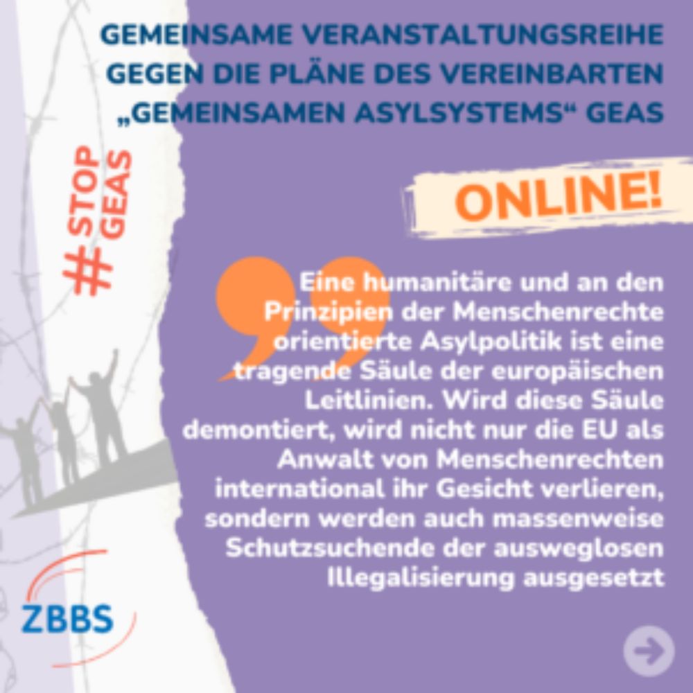 Gemeinsame Veranstaltungsreihe gegen die Pläne des vereinbarten „Gemeinsamen Asylsystems“ GEAS ...