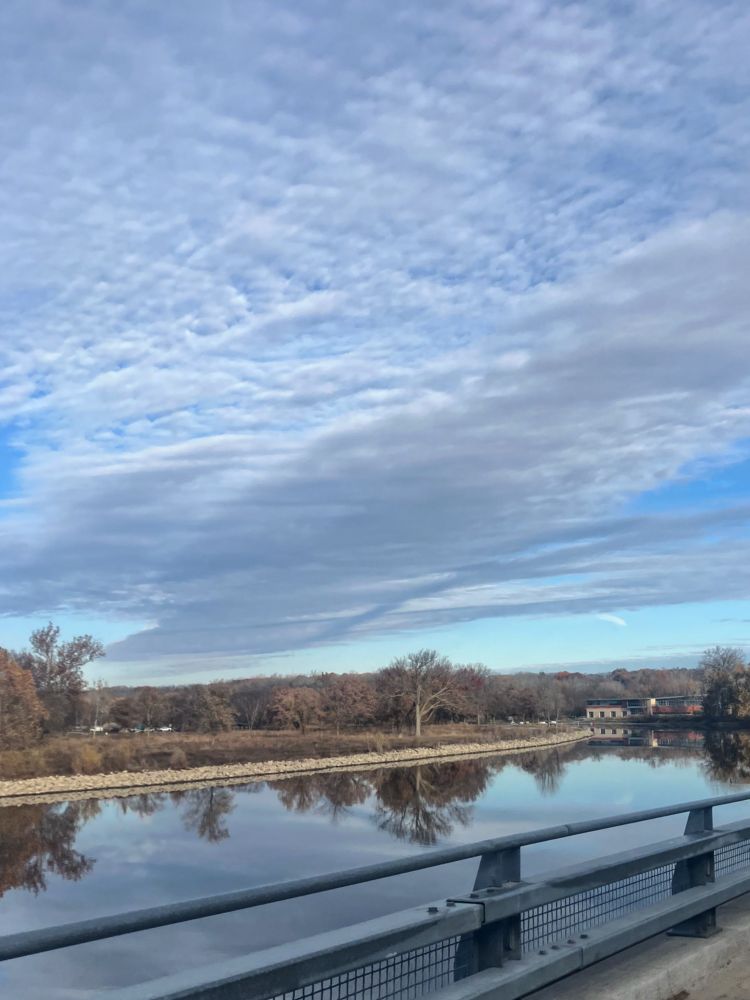 morning walk along the river 