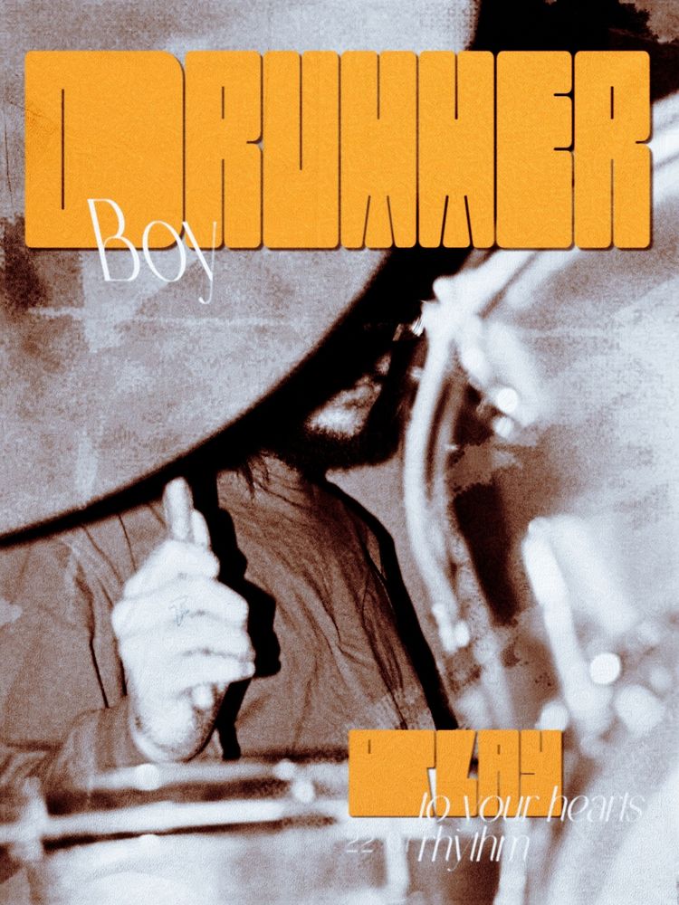 Main design - background image is toned in browns and greys to make it look older while the text is a contemporary colour to match the browns.