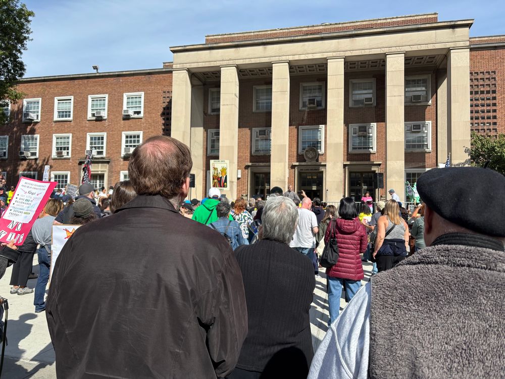No Kings protest at Borough Hall, Queens, NY
