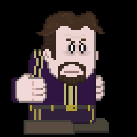 Formerly King Rand, this is one of the main villains in the game.  Has brown wavy medium hair and a goatee.  Still wears his purple royal vestments with gold detailing.