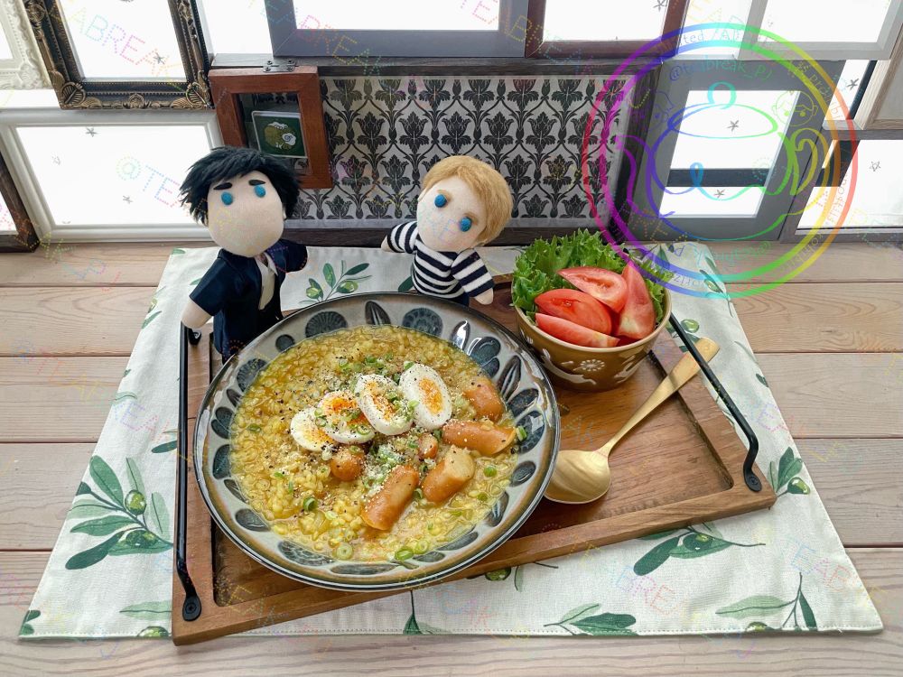 ウインナーのカレーリゾットとぽけボーイズ