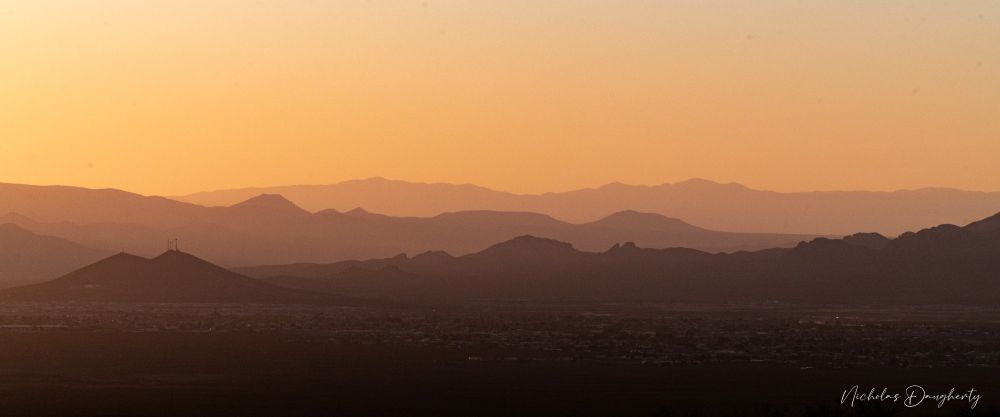 Sunset over Las Cruces, NM