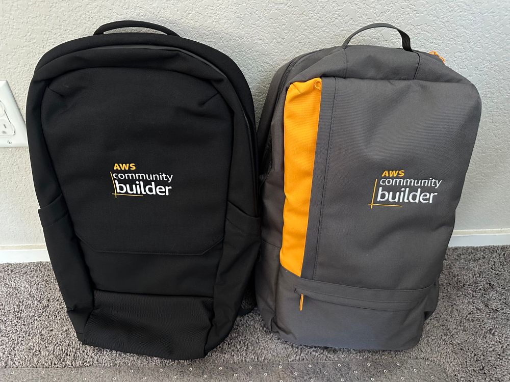 AWS community builder backpacks