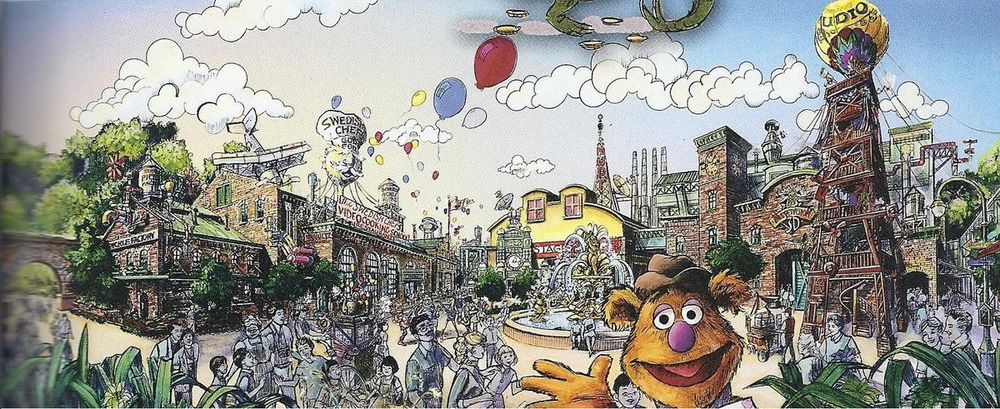 Concept art for Muppet Studios area at Disney-MGM studios 