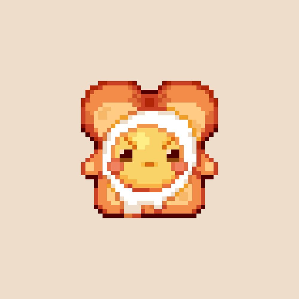 Angry toast pixel art
