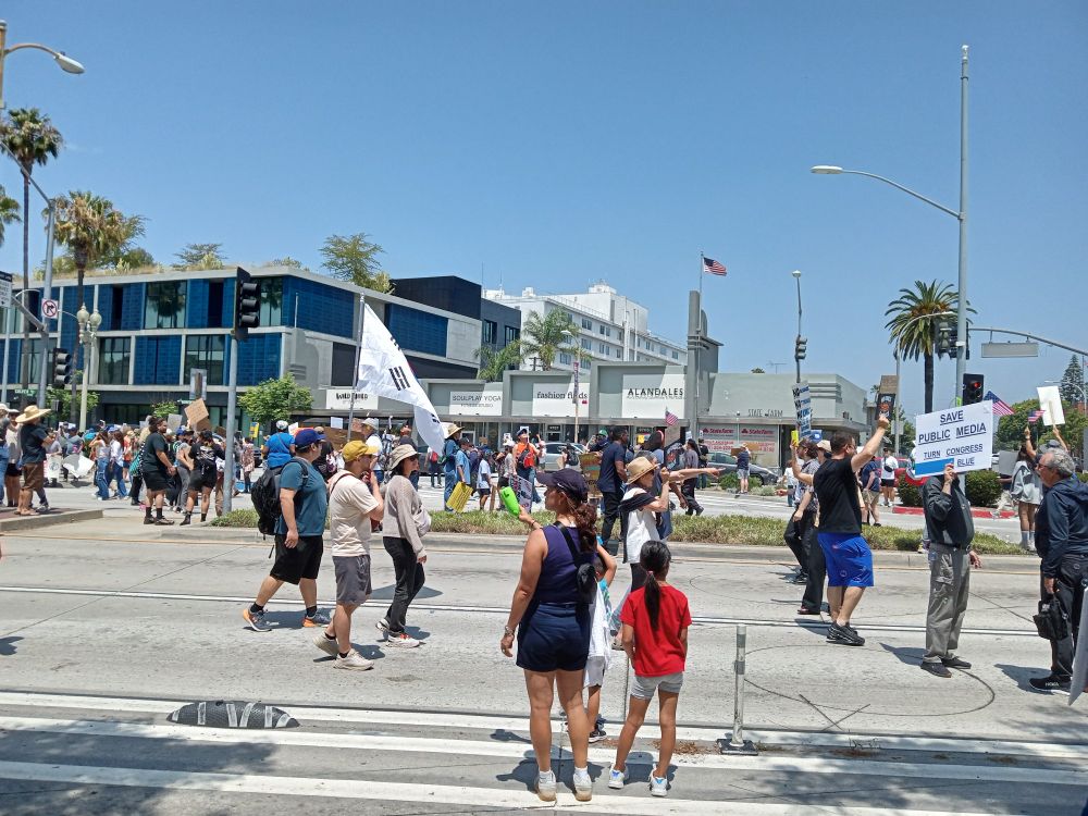 More protestors coming.