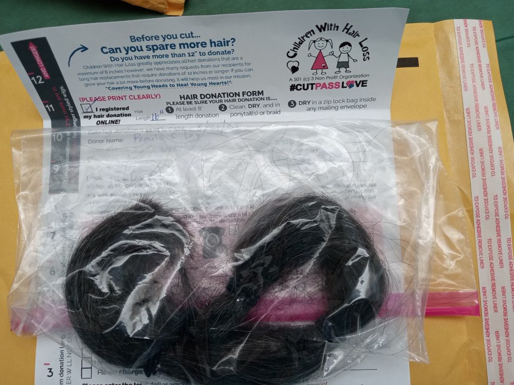 Donating a ponytail!