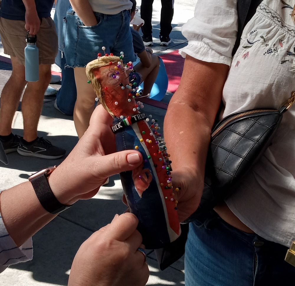 Voodoo doll and pins.