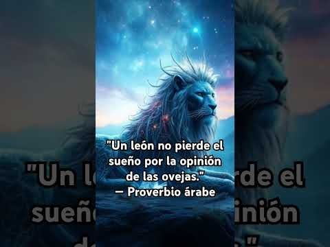 "Un león no pierde el sueño por la opinión de las ovejas."— Proverbio árabe