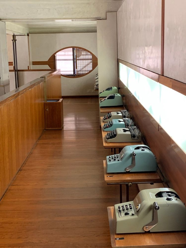 Interior of Venice’s Olivetti store-turned-museum, designed by architect Carlo Scarpa 
