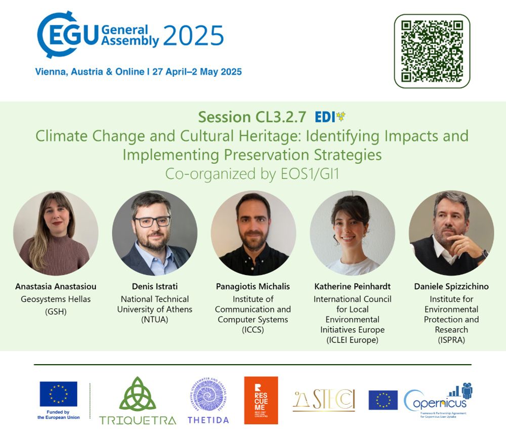 A promotional image for EGU 2025 session CL3.2.7 with various projects involved