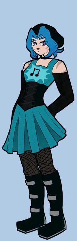 koi with a gothic outfit