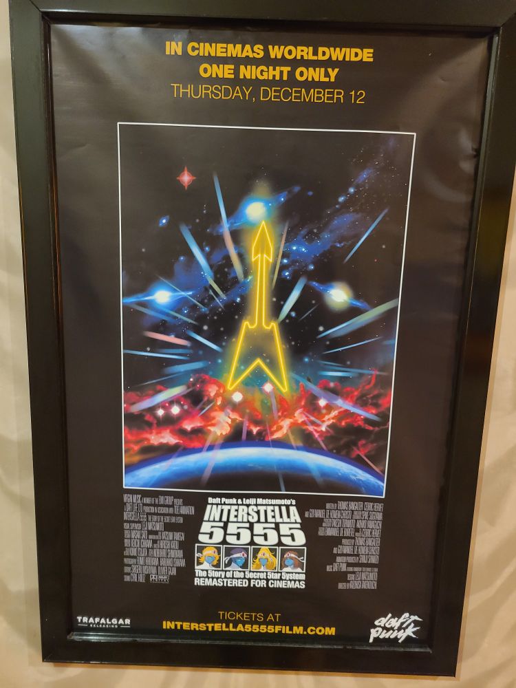 A movie poster for Daft Punks Interstella 5555