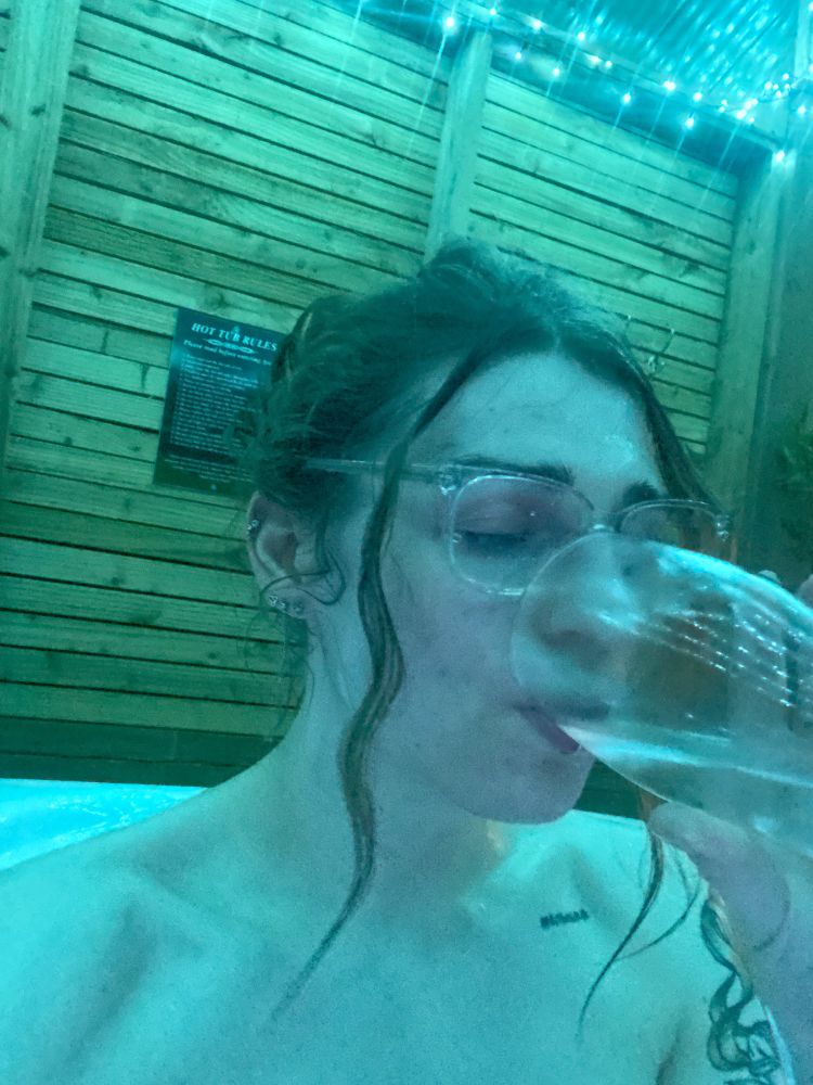 Me drinking water
