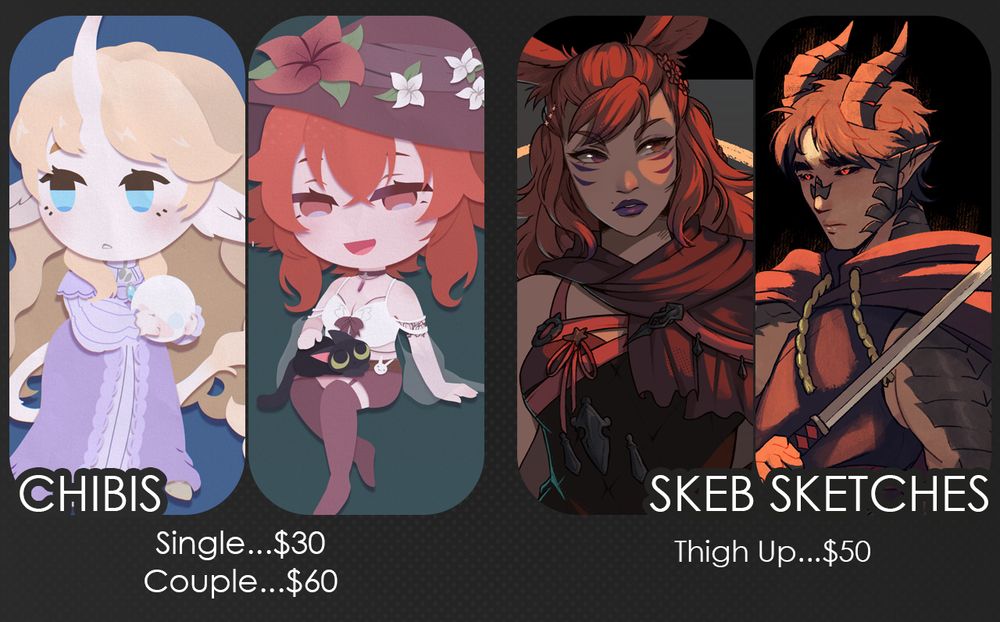 Commission Sheet for chibis and skeb sketches