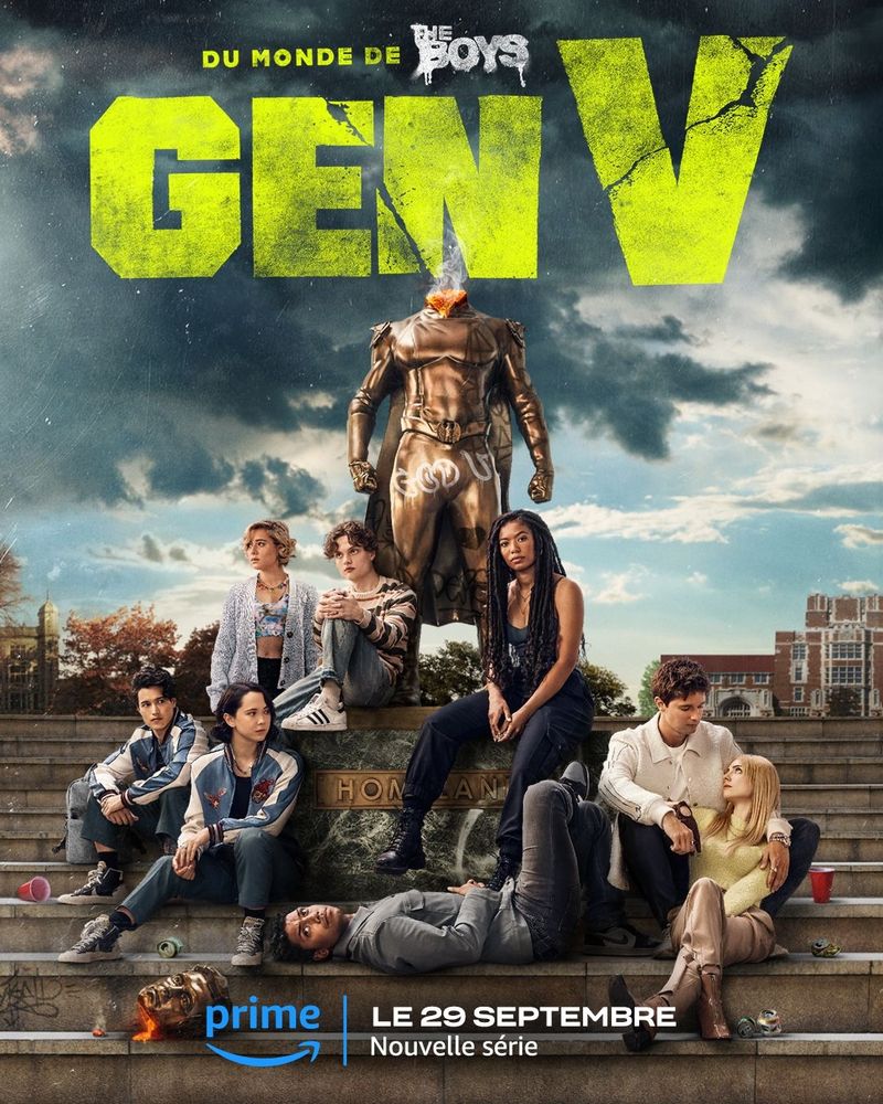 Affiche de la série Gen V diffusée sur Prime Vidéo 