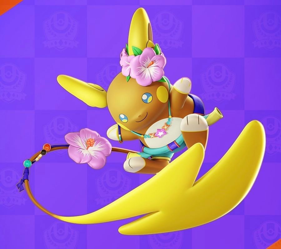 Beach style alolan raichu from pokemon unite