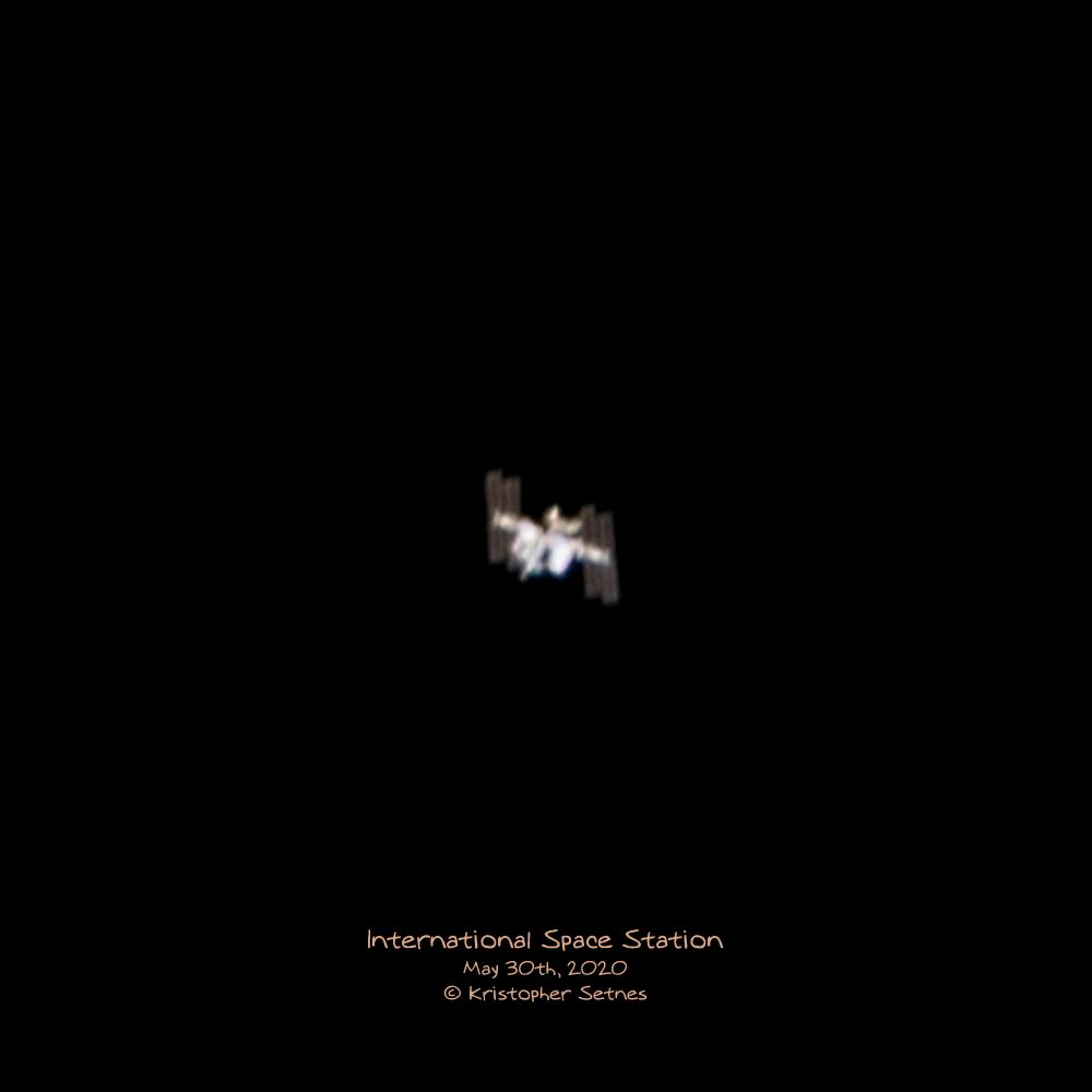 International Space Station on May 30th, 2020