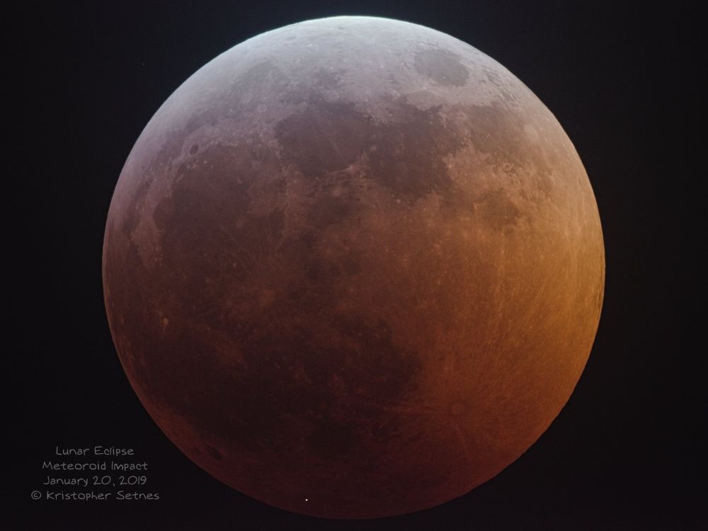 This is an averaged stack of 40, 1/8 second exposures all taken within about 8 seconds of each other.  Within those 40 frames is the frame that caught the meteoroid impact.  In order to show that frame within the image, I applied it as a layer on top of the stacked images.