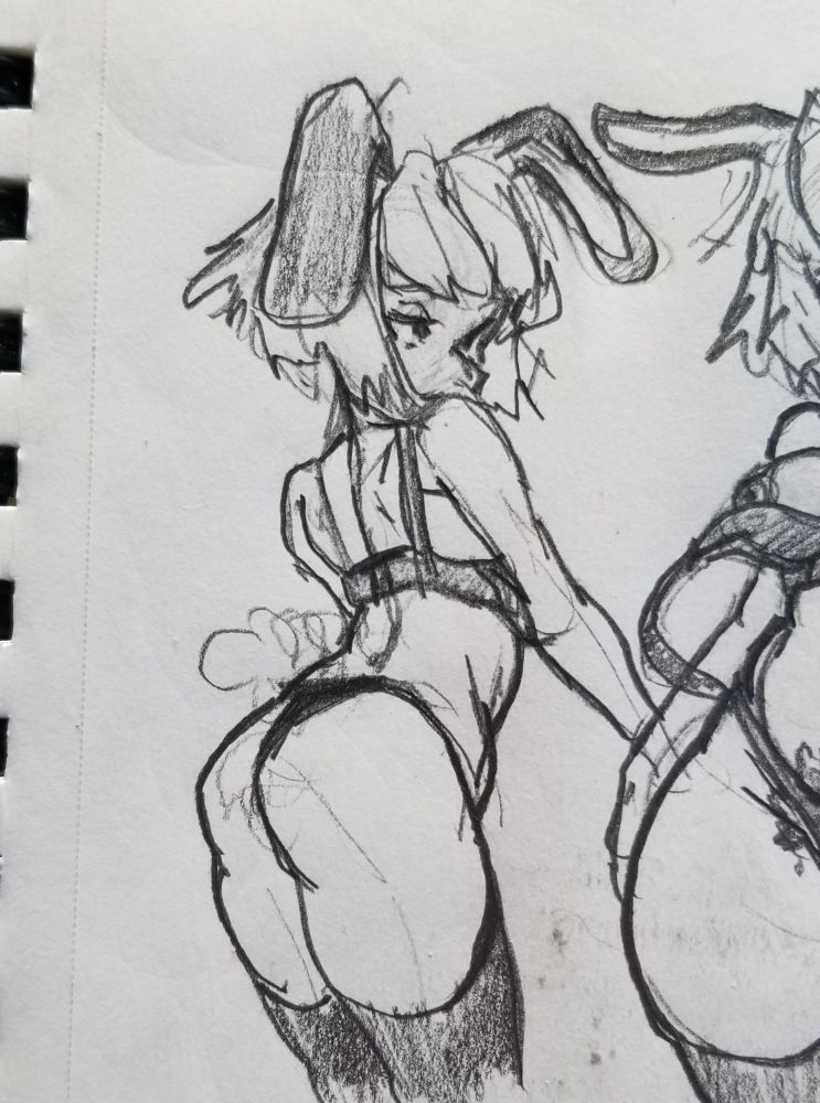 Bunny ears rene from behind