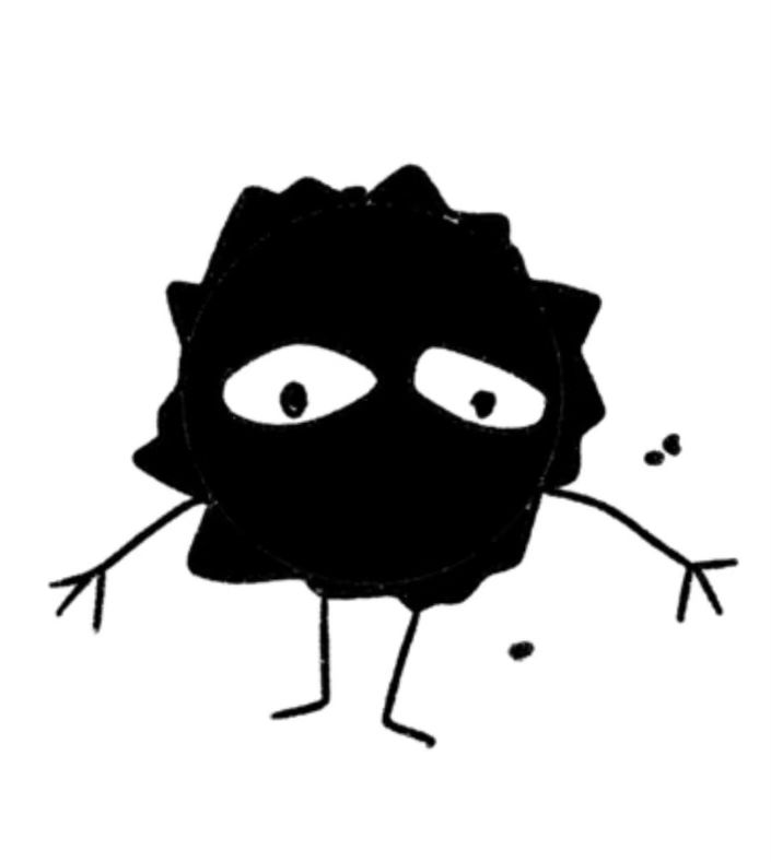 Flash d’une noiraude qui a l’air bête 
