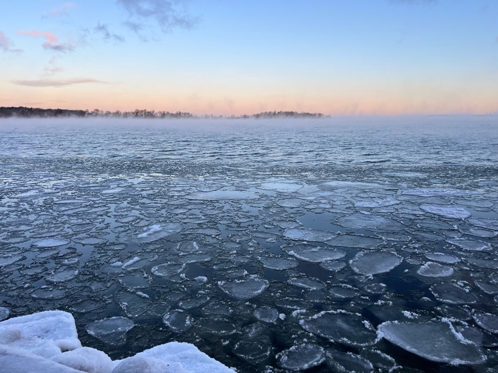 Lake with ice