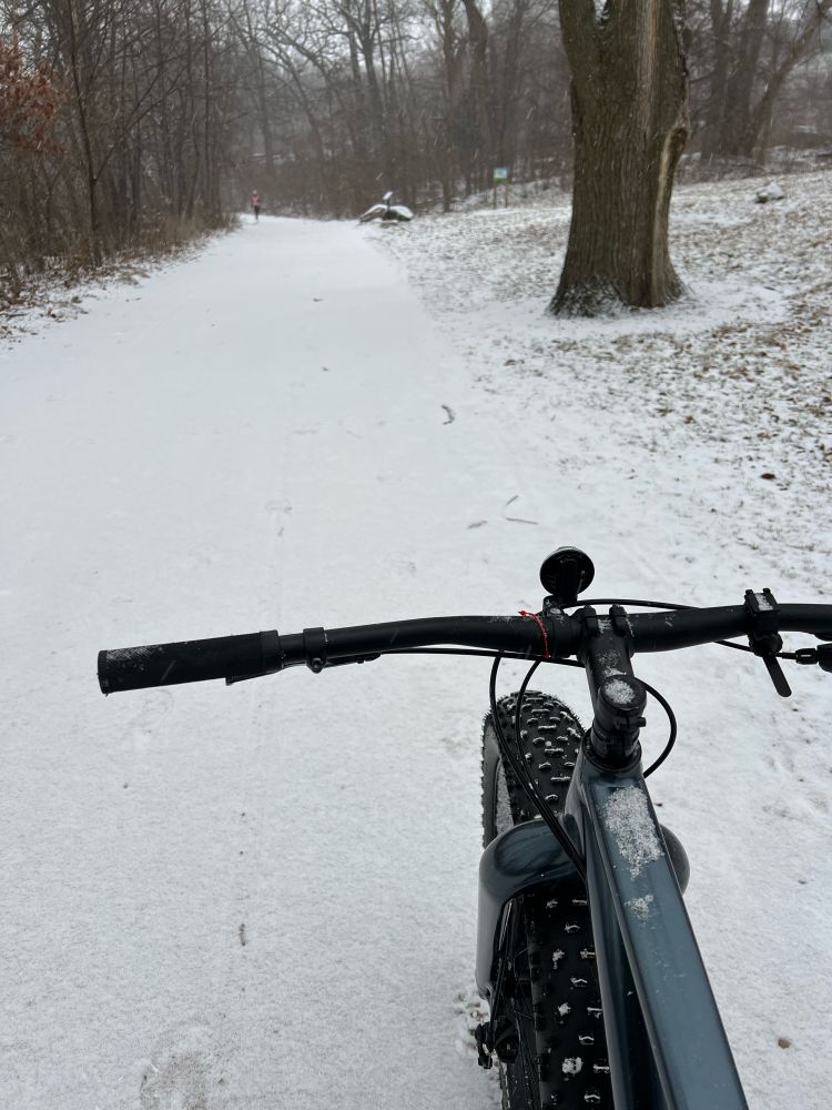 Fat bike in the snow
