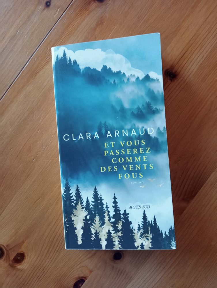Couverture du livre de Clara Arnaud, Et vous passerez comme des vents fous, publié chez Actes Sud.