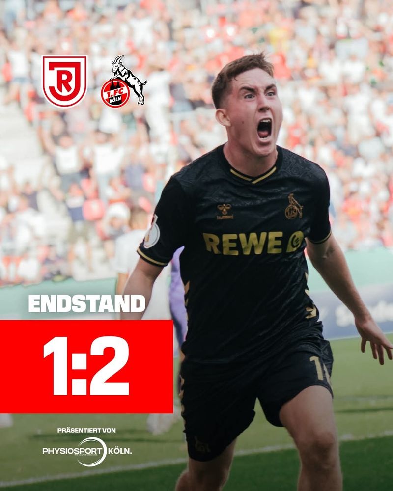 Endstand 2:1 für Köln gegen Regensburg 