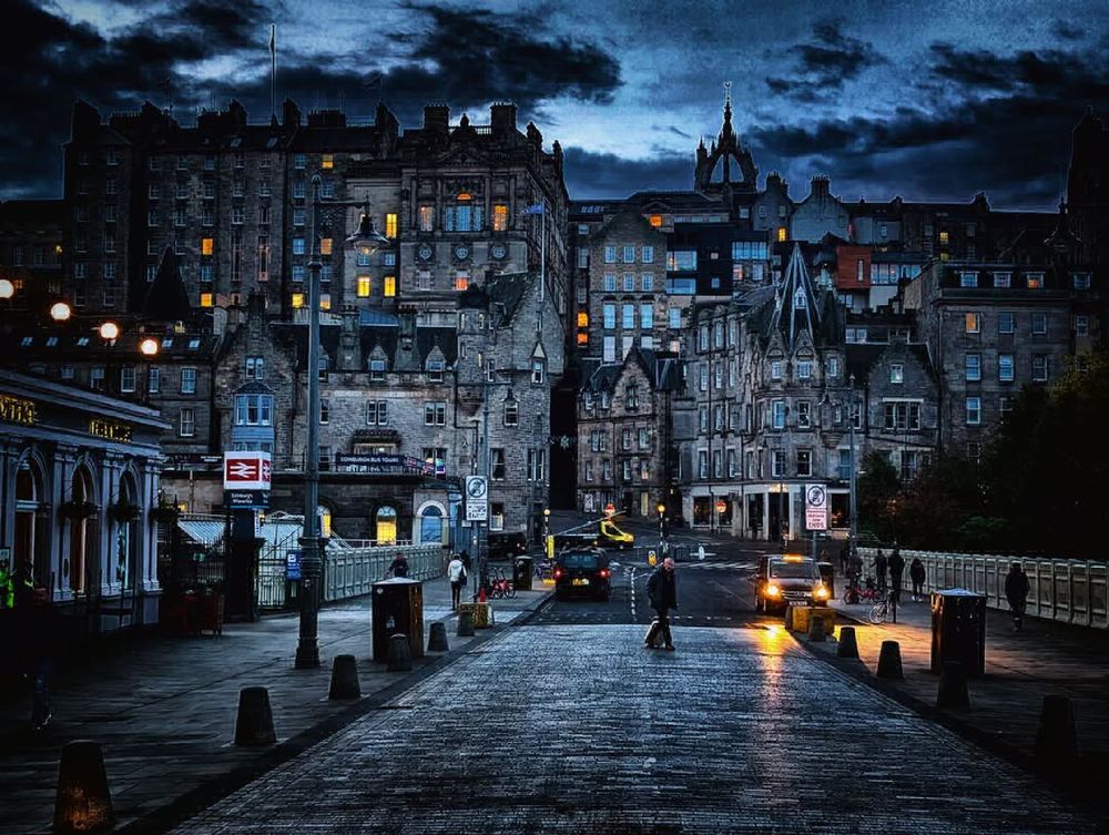 Looking across to the Old Town from Waverley Bridge