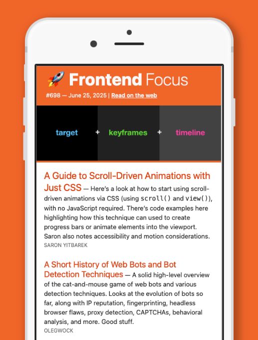 Screenshot of email newsletter