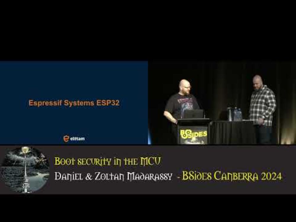 Boot security in the MCU, Daniel & Zoltan Madarassy - BSides Canberra 2024