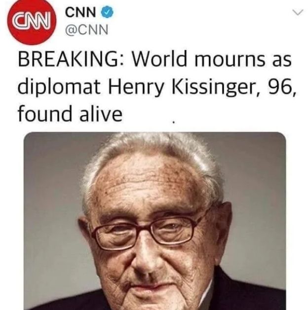 Breaking: World mourns as diplomat Henry Kissinger, 96, found alive