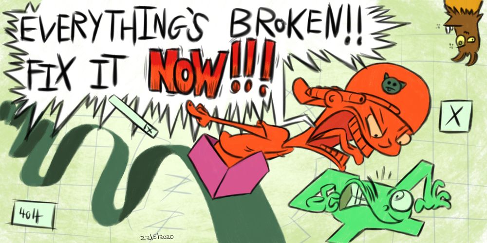 My thoughts on DeviantART's corrupt interface based on that episode of 'Ed, Edd n Eddy' where they literally unravelled the universe.