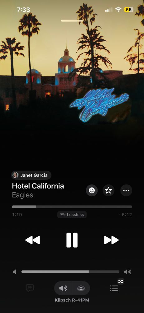 Hotel California by eagles. 